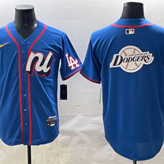 Men's National League Los Angeles Dodgers Team Big Logo Blue 2025 All-Star Edition Limited Stitched Baseball Jersey