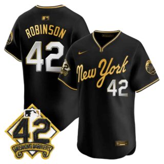 Men's New York Mets 2025 Jackie Robinson Patch Road Alternate Jersey All Stitched Jackie Robinson -42