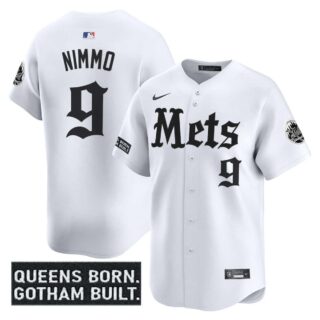 Men's New York Mets 'Gotham Gothic Edition' Vapor Premier Limited Jersey All Stitched Brandon Nimmo #9