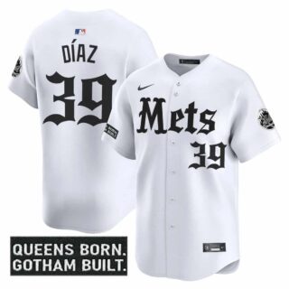 Men's New York Mets 'Gotham Gothic Edition' Vapor Premier Limited Jersey All Stitched Edwin Diaz #39