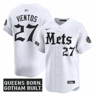 Men's New York Mets 'Gotham Gothic Edition' Vapor Premier Limited Jersey All Stitched Mark Vientos #27
