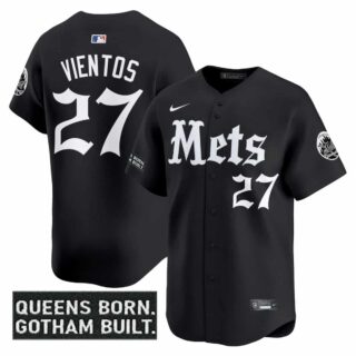 Men's New York Mets 'Gotham Gothic Edition' Vapor Premier Limited Jersey All Stitched Mark Vientos