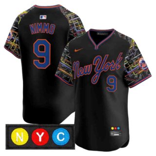Men's New York Mets Subway Style Vapor Premier Limited Jersey Stitched Brandon Nimmo #9