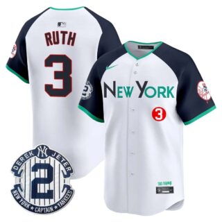 Men's New York Yankees City Connect Vapor Premier Limited Jersey All Stitched Babe Ruth #3