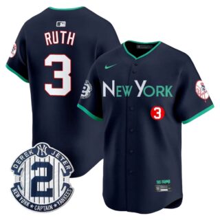 Men's New York Yankees City Connect Vapor Premier Limited Jersey All Stitched Babe Ruth #3