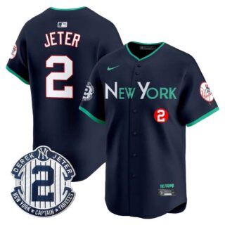 Men's New York Yankees City Connect Vapor Premier Limited Jersey All Stitched Derek Jeter #2