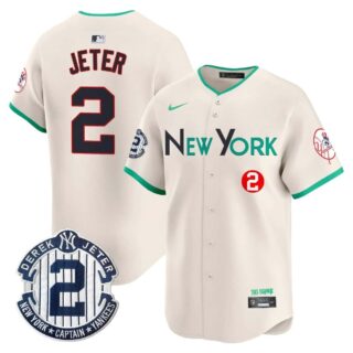 Men's New York Yankees City Connect Vapor Premier Limited Jersey All Stitched Derek Jeter #2