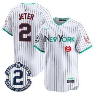 Men's New York Yankees City Connect Vapor Premier Limited Jersey All Stitched Derek Jeter #2