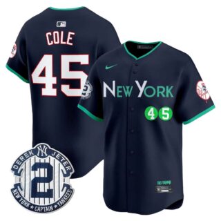 Men's New York Yankees City Connect Vapor Premier Limited Jersey All Stitched Gerrit Cole45