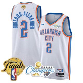 Men's Oklahoma City Thunder #2 Gilgeous-Alexander 2024-25 Champions Jersey All Stitched