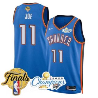 Men's Oklahoma City Thunder #11 Isaiah Joe 2024-25 Champions Jersey All Stitched