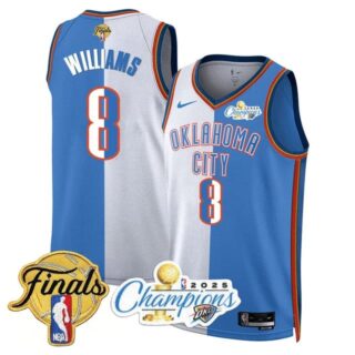 Men's Oklahoma City Thunder #8 Jalen Williams 2024-25 Champions Jersey All Stitched