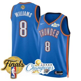 Men's Oklahoma City Thunder #8 Jalen Williams 2024-25 Champions Jersey All Stitched