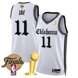 Men's Oklahoma City Thunder #11 Isaiah Joe 2025 Champions 'Gothic Storm Edition' Swingman Jersey All Stitched