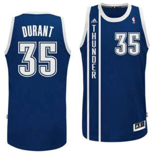 Men's Oklahoma City Thunder #35 Kevin Durant Navy Swingman Stitched Basketball Jersey
