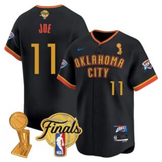 Men's Oklahoma City Thunder #11 Isaiah Joe Final Patch Baseball Jersey All Stitched