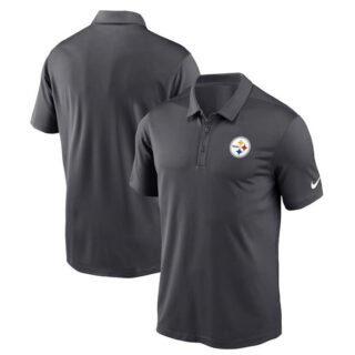 Men's Pittsburgh Steelers Gray Polo