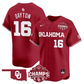 Men's Oklahoma Sooners #16 Abigale Dayton 2025 SEC Softball Conference Tournament Champions Patch Vapor Premier Limited Jersey All Stitched