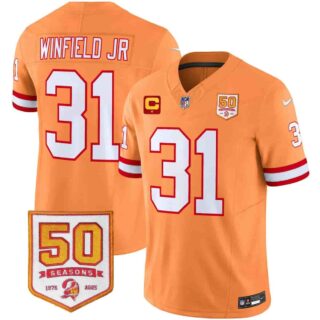 Men's Tampa Bay Buccaneers Throwback 50th Season Patch Vapor Limited Jersey All Stitched Antoine Winfield Jr. #31