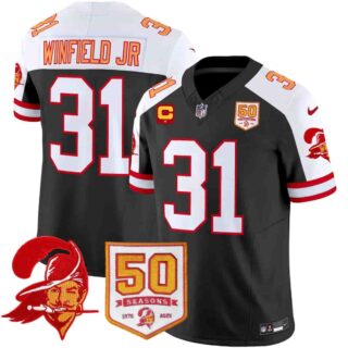 Men's Tampa Bay Buccaneers Throwback 50th Season Patch Vapor Limited Jersey All Stitched Antoine Winfield Jr. #31