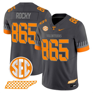 Men's Tennessee Volunteers #865 Rocky 2025 'Smokey Grey Series' Vapor Limited Jersey V2 All Stitched