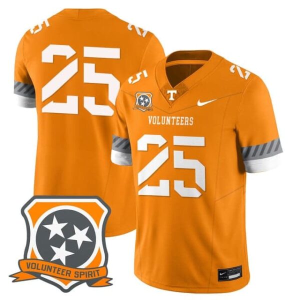 Tennessee Volunteers 2025 Spirit Jersey All Stitched 25 no name