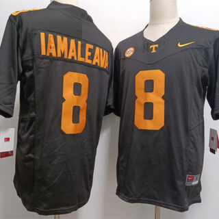 Tennessee Volunteers #8 Nico Iamaleava Nike Black Dark Mode College Football Jersey