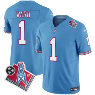 Men's Tennessee Titans 1997 Throwback Vapor Limited Jersey All Stitched Cam Ward 1