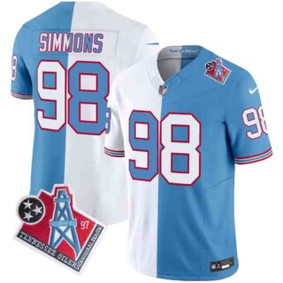 Men's Tennessee Titans 1997 Throwback Vapor Limited Jersey All Stitched Jeffery Simmons 98