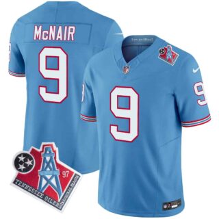 Men's Tennessee Titans 1997 Throwback Vapor Limited Jersey All Stitched Steve Mcnair 9