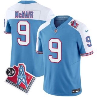 Men's Tennessee Titans 1997 Throwback Vapor Limited Jersey All Stitched Steve Mcnair 9