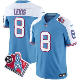 Men's Tennessee Titans 1997 Throwback Vapor Limited Jersey All Stitched Will Levis 8