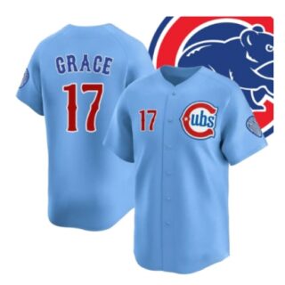 Men's Chicago Cubs #17 Mark Grace Blue 2024-25 2nd Alternate Limited Stitched Baseball Jersey