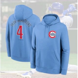 Men's Chicago Cubs #4 Pete Crow-Armstrong Blue Stitched sweatshirt