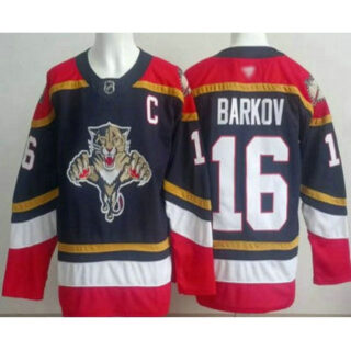 Men's Florida Panthers #16 Aleksander Barkov Navy Authentic Jersey