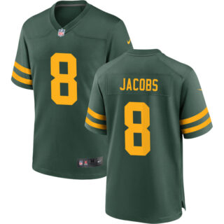 Men's Green Bay Packers #8 Josh Jacobs Green Jerseys