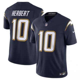 Men's Los Angeles Chargers #10 Justin Herbert Navy 2025 F.U.S.E. Alternate Vapor Limited Football Stitched Jersey