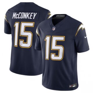 Men's Los Angeles Chargers #15 Ladd McConkey Navy 2025 F.U.S.E. Alternate Vapor Limited Football Stitched Jersey