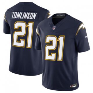 Men's Los Angeles Chargers #21 LaDainian Tomlinson Navy 2025 F.U.S.E. Alternate Vapor Limited Football Stitched Jersey