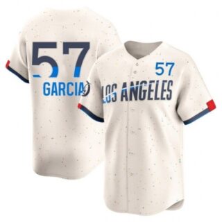 Men's Los Angeles Dodgers #57 Luis Garcia Cream City Connect Limited Stitched Baseball Jersey