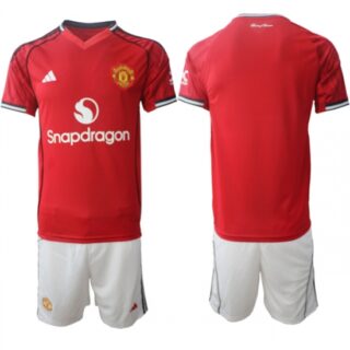Men's Manchester United Blank 2025-26 Red Home Soccer Jersey Suit