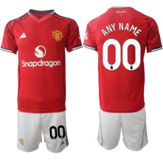 Men's Manchester United Custom 2025-26 Red Home Soccer Jersey Suit