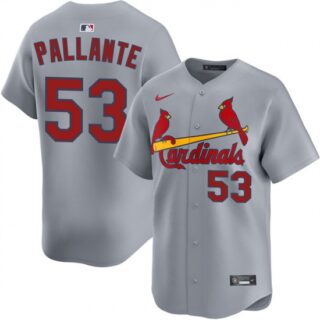Men's St. Louis Cardinals #53 Andre Pallante Gray 2024 Away Limited Stitched Baseball Jersey