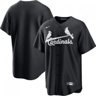 Men's St. Louis Cardinals Blank Black Lights Out Limited Stitched Baseball Jersey