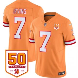 Men's Tampa Bay Buccaneers #7 Bucky Irving Orange 2025 F.U.S.E. 50th Anniversary Vapor Untouchable Limited Football Stitched Jersey