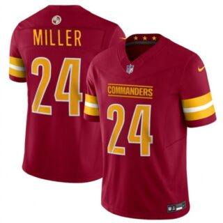 Men's Washington Commanders #24 Von Miller Burgundy 2025 F.U.S.E. Vapor Limited Football Stitched Jersey