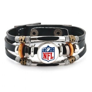 NFL Pro football team jewel cowhide bracelet leather hand jewelry