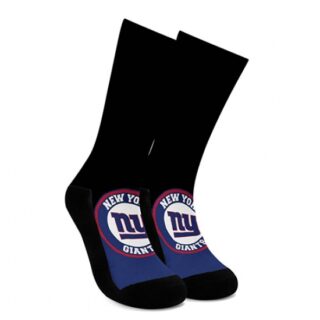 New York Giants For Bare Feet Men's NFL Stripe Deuce Performance Crew Socks