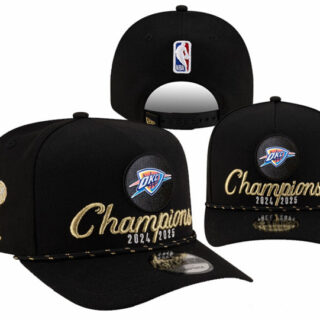 Oklahoma City Thunder 2025 Finals Champions Stitched Snapback Hats 001
