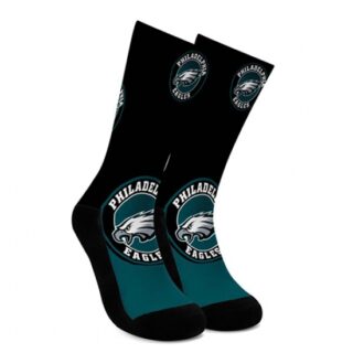 Philadelphia Eagles For Bare Feet Men's NFL Stripe Deuce Performance Crew Socks
